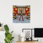 Asiatische Kriegerin Poster (Heimbüro)