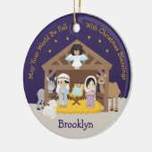 Asiatische Krippe Keramik Ornament (Links)