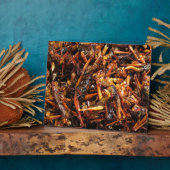 Asiatische Küche mit frittiertem Grasshopper (Takk Fotoplatte (Seite)