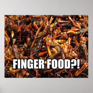 Asiatische Küche mit frittiertem Grasshopper (Takk Poster