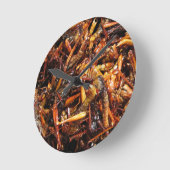 Asiatische Küche mit frittiertem Grasshopper (Takk Runde Wanduhr (Winkel)