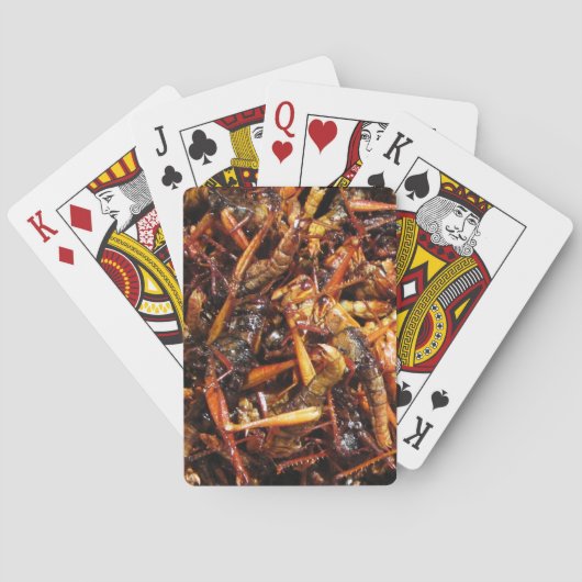 Asiatische Küche mit frittiertem Grasshopper (Takk Spielkarten (Rückseite)