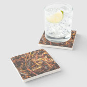 Asiatische Küche mit frittiertem Grasshopper (Takk Steinuntersetzer (Seitenansicht)