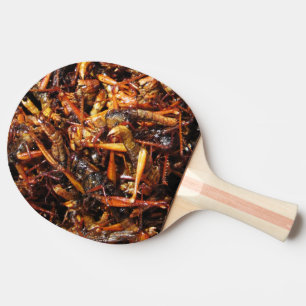 Asiatische Küche mit frittiertem Grasshopper (Takk Tischtennis Schläger