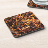 Asiatische Küche mit frittiertem Grasshopper (Takk Untersetzer (Linke Seite)