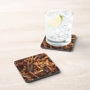 Asiatische Küche mit frittiertem Grasshopper (Takk Untersetzer