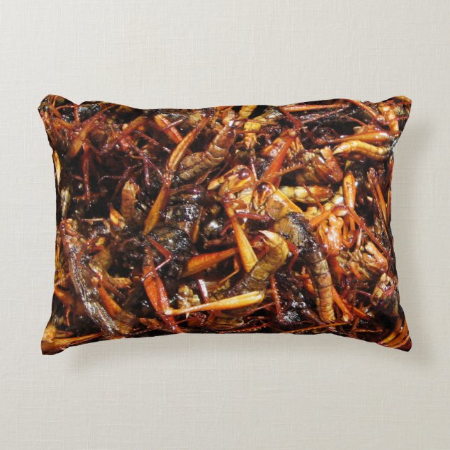 Asiatische Küche mit frittiertem Grasshopper (Takk Zierkissen (Vorderseite)