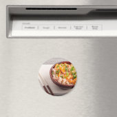 Asiatische Küche mit Reisnudeln und Gemüse Magnet (In Situ (Geschirrspüler))