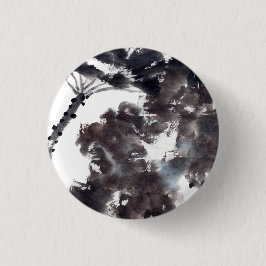 Asiatische Kunst mit Lotusblätter Motiv Button