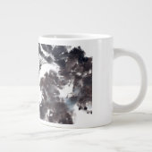 Asiatische Kunst mit Lotusblätter Motiv Jumbo-Tasse (Rechts)