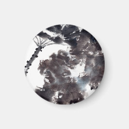 Asiatische Kunst mit Lotusblätter Motiv Magnet