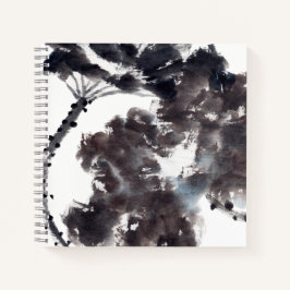 Asiatische Kunst mit Lotusblätter Motiv Notizblock