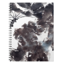 Asiatische Kunst mit Lotusblätter Motiv Notizblock