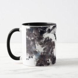 Asiatische Kunst mit Lotusblätter Motiv Tasse