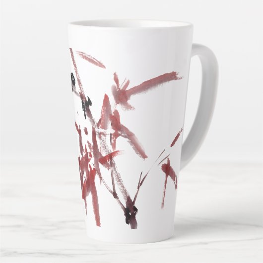 Asiatische Kunst mit Schnecke und Rotem Bambus Milchtasse (Rechte Ecke)