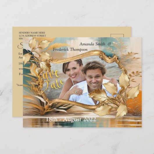 Asiatische künstlerische Orientalische Waves & Sce Ankündigungspostkarte (Vorne/Hinten)