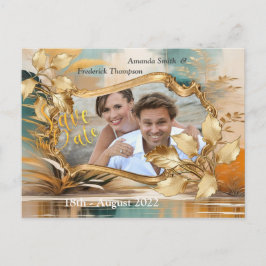 Asiatische künstlerische Orientalische Waves & Sce Ankündigungspostkarte