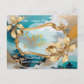 Asiatische künstlerische Orientalische Waves & Sce Ankündigungspostkarte (Vorderseite)