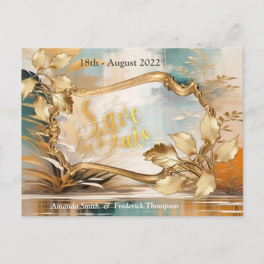 Asiatische künstlerische Orientalische Waves & Sce Ankündigungspostkarte (Vorderseite)