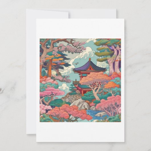 asiatische Landschaft Einladung (Vorderseite)