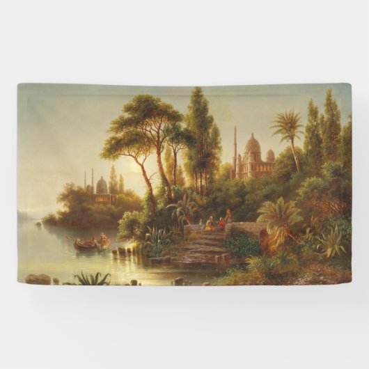 Asiatische Landschaft im Abend Licht (Sunset Art) Banner (Horizontal)