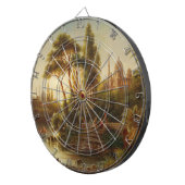 Asiatische Landschaft im Abend Licht (Sunset Art) Dartscheibe (Vorderseite rechts)