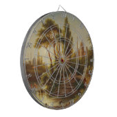 Asiatische Landschaft im Abend Licht (Sunset Art) Dartscheibe (Vorderseite Links)