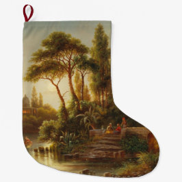 Asiatische Landschaft im Abend Licht (Sunset Art) Großer Weihnachtsstrumpf