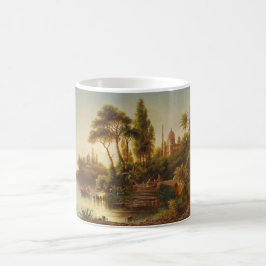Asiatische Landschaft im Abend Licht (Sunset Art) Kaffeetasse
