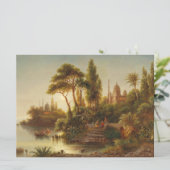 Asiatische Landschaft im Abend Licht (Sunset Art) Karte (Stehend Vorderseite)