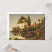 Asiatische Landschaft im Abend Licht (Sunset Art) Karte (Vorderseite/Rückseite Beispiel)