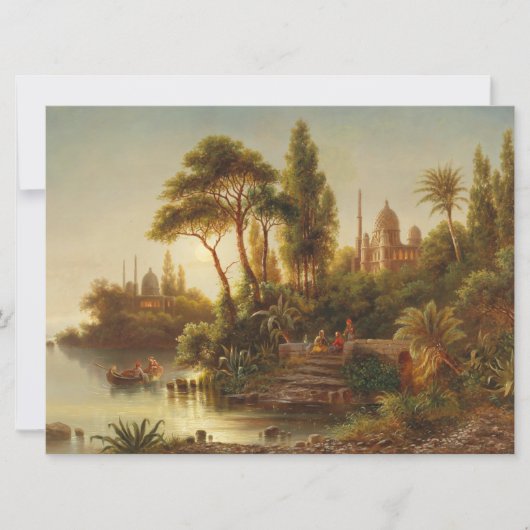 Asiatische Landschaft im Abend Licht (Sunset Art) Karte (Vorderseite)