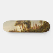 Asiatische Landschaft im Abend Licht (Sunset Art) Skateboard (Horizontal)
