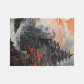 Asiatische Landschaftskunst Fleecedecke (Vorderseite (Horizontal))