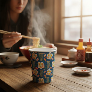 Asiatische Lebensmittel-Illustration Papierbecher
