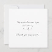 Asiatische Liebe danken Ihnen Dankeskarte (Rückseite)