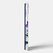 Asiatische Lila Harebells im Kanji Hintergrund Case-Mate iPhone Hülle (Rückseite / Rechts)