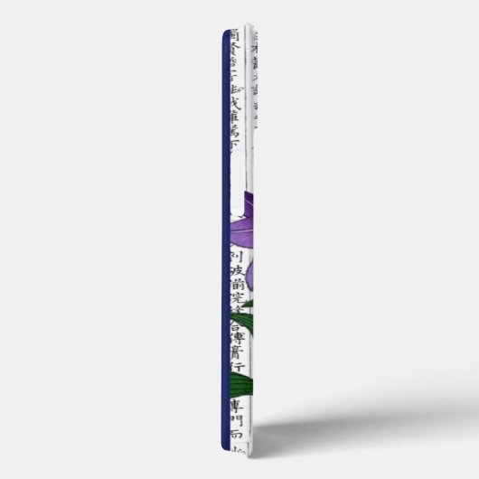 Asiatische Lila Harebells im Kanji Hintergrund Case-Mate iPhone Hülle (Rückseite / Rechts)