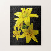 Asiatische Lilien auf schwarz Puzzle (Vertikal)