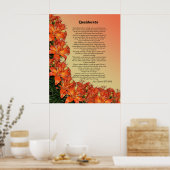 Asiatische Lilien Desiderata Poster (Küche)