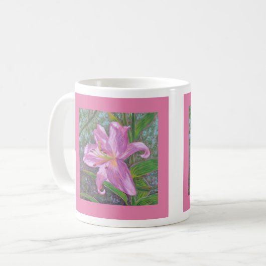 Asiatische Lilien-Tasse Kaffeetasse (Vorderseite Links)