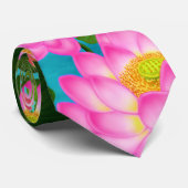 Asiatische Lotos-Blumen-Krawatte Krawatte (Gerollt)