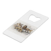 Asiatische Löwe, Löwe, Bengalischer Tiger, Leopard Geldbeutel Flaschenöffner (Vorderseite Schrägansicht)