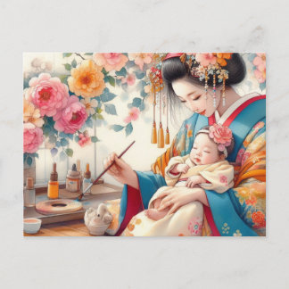 Asiatische Mama 15 Postkarte