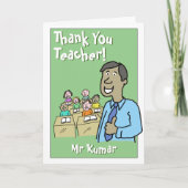 Asiatische männliche Lehrerin - Lehrerin Vielen Da Karte (Vorderseite)