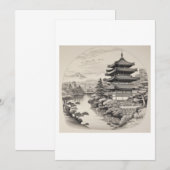 Asiatische Marke Einladung (Vorne/Hinten)