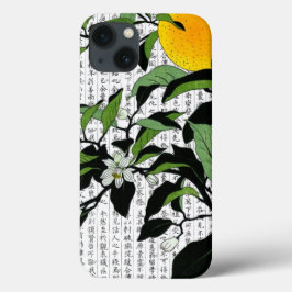 Asiatische Orangenblüten im Kanji Hintergrund Case-Mate iPhone Hülle