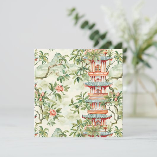 Asiatische Pagode in Verdant Landscape (1) (Stehend Vorderseite)