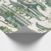 Asiatische Pagode in Verdant Landscape (10) Geschenkpapier (Ecke)