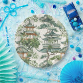 Asiatische Pagode in Verdant Landscape (10) Pappteller (Party)